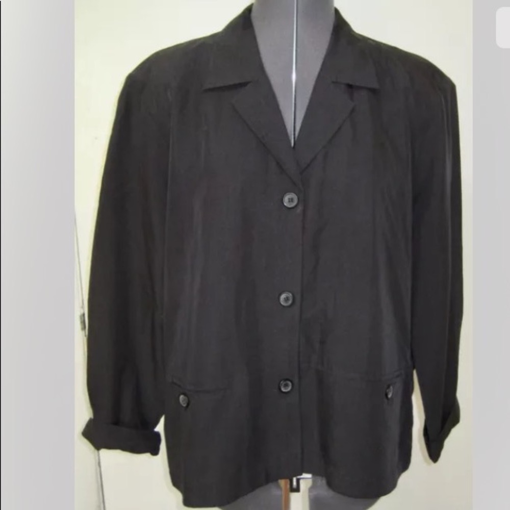 UNIFORM by JOHN PAUL RICHARD LADIES UNSTRUCTURED RAYON JACKET BLAZER CASUAL L